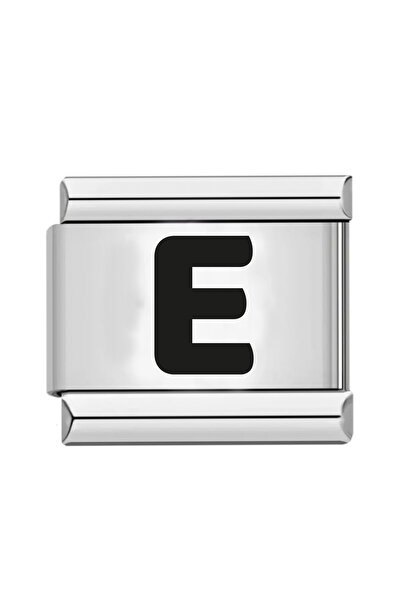 gastromarka E Harfli Çelik İtalyan Nomination Bileklik Charmı