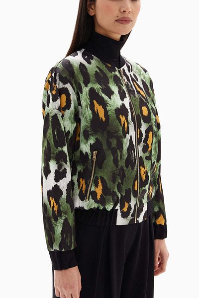 wecre8 Green/Black Leopard Set of Jacket and Trousers By WECRE8
