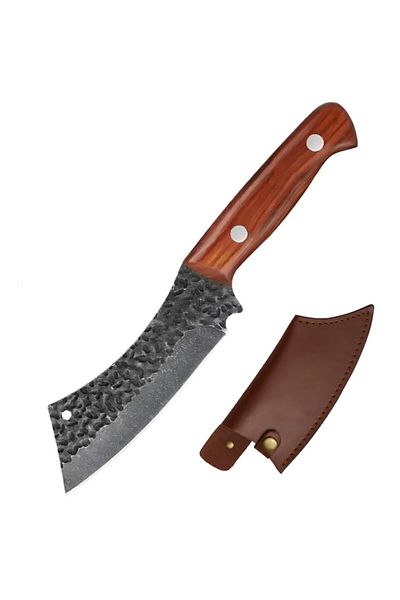OEM Kitchen Cleaver Knife with Blade Sheath, Universal, Sharp, Stainless Steel, Ergonomic Handle, Length