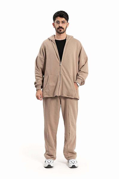 wecre8 Men Camel Hoodie and Pants Set by WECRE8