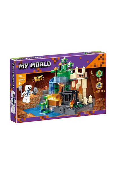 Point Plus Minecraft Building Blocks for Kids – 333 Pieces with Lighting Effect and Interactive Pieces – Develops Intelligence and Imagination
