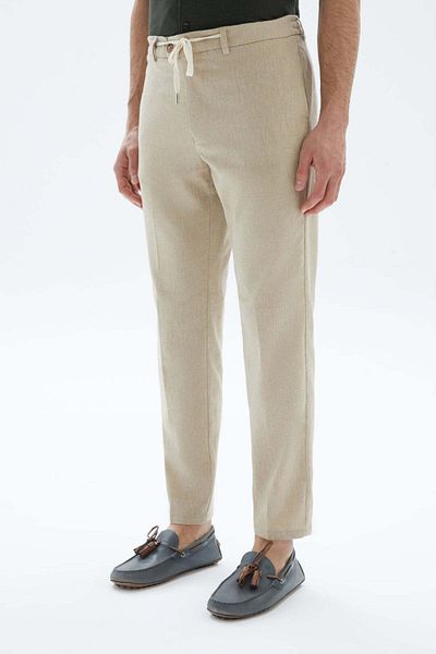 wecre8 Beige Textured Trousers By WECRE8