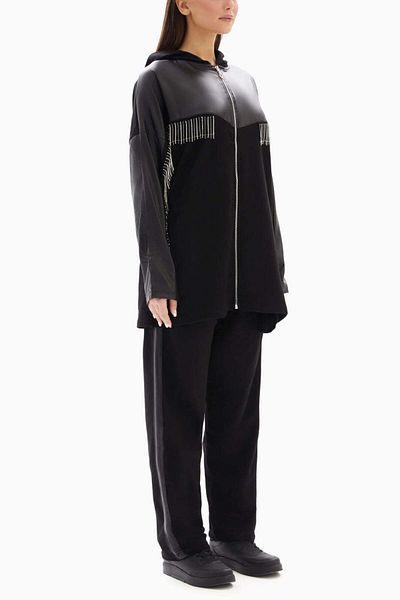 wecre8 Black Set of Edgy Hoodie and Pants By WECRE8