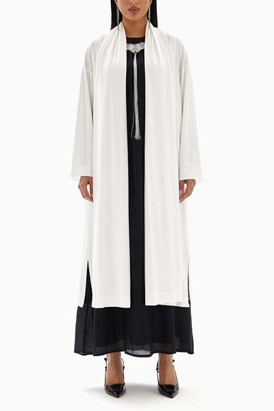 wecre8 White Plain Kimono By WECRE8