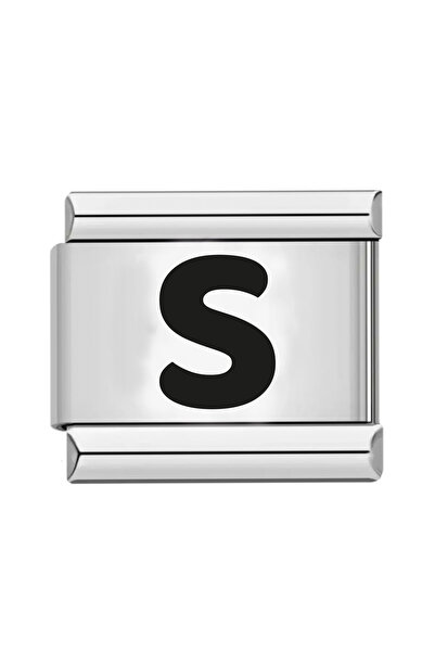gastromarka سوار من الفولاذ الإيطالي بحرف S