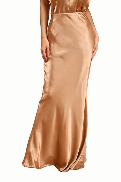 wecre8 Camel Maxi Skirt by WECRE8