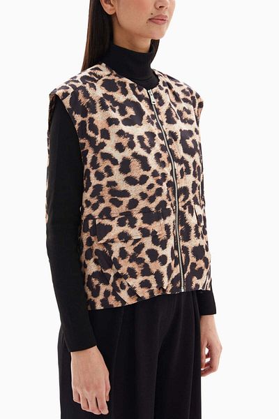 wecre8 Brown Leopard Print Vest By WECRE8