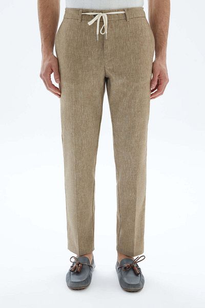 wecre8 Camel Brown Textured Trousers By WECRE8