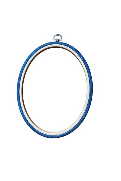 Nurge Blue Color Plastic Oval Board Pulley - Embroidery Pulley Set of 5