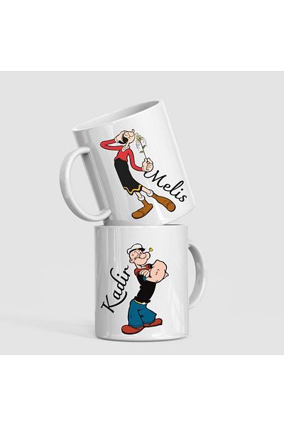 Çılgıntrend Double Pope Safinaz Designed Gift Mug Cup Special for Couples