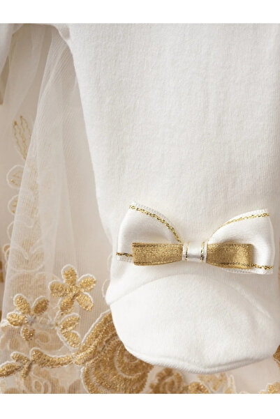 Amur French Lace Cape Angel Wing Detailed Baby Mevlüt Jumpsuit Baby