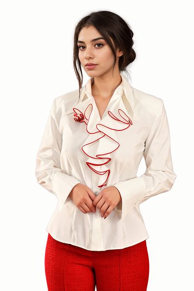 wecre8 White Ruffles Blouse By WECRE8