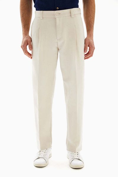 wecre8 Light Beige Pleats Trousers By WECRE8