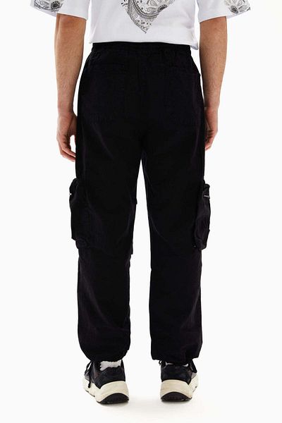 wecre8 Black Plain Cargo Pants By WECRE8
