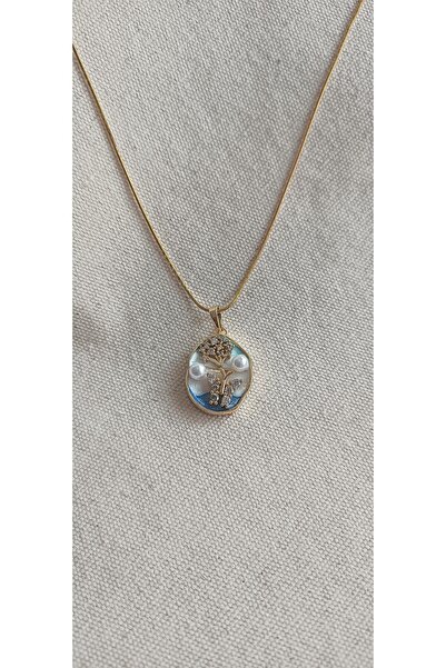 EMKSHOP قلادة مطلية بالمينا من الفولاذ المقاوم للصدأ على الطراز البوهيمي (45 سم)