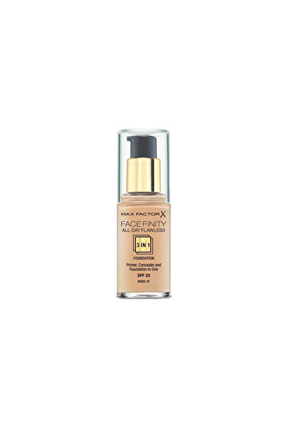 Max Factor FaceFinity All Day Flawless 3 In 1 Foundation SPF 20 Nude No. 47 -...