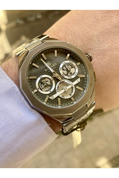 Reward Men's Wrist Watch Waterproof Silver Color Steel Cord Bracelet Gift