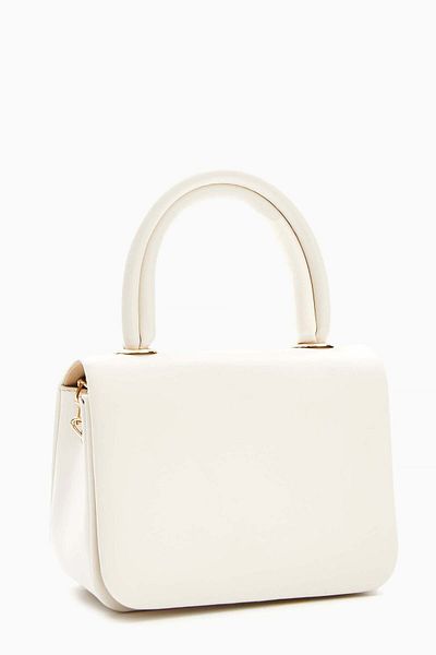 wecre8 Cream Mini Top Handle Bag with Chain Strap