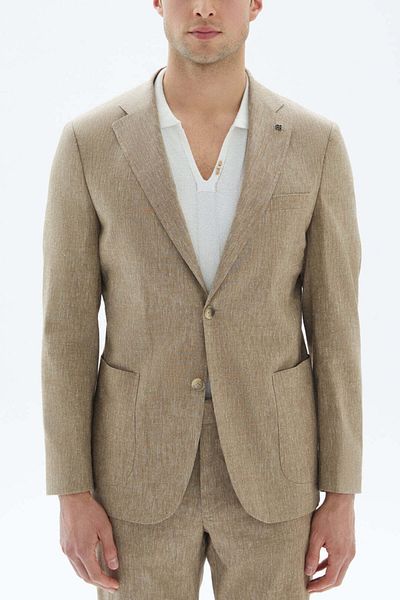 wecre8 Beige Textured Blazer By WECRE8