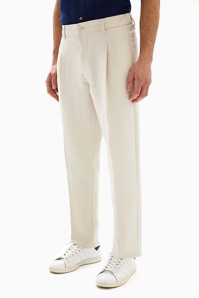 wecre8 Light Beige Pleats Trousers By WECRE8
