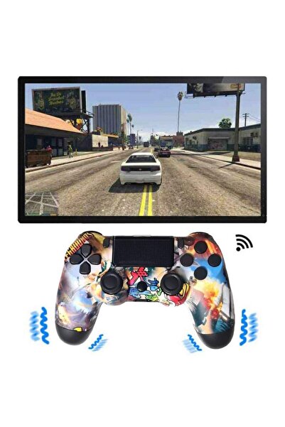 SIKS PS4 compatible controller SIKS wireless, USB charging, Graffiti Drawings, Model 5