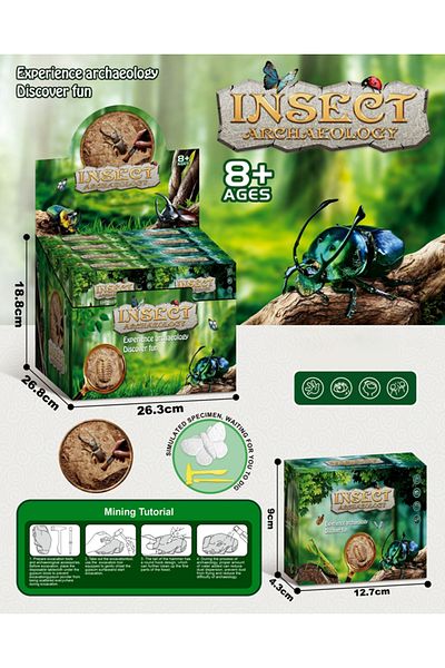 Point Plus "Kids' Bug Digging Box - Interactive Educational Toy with Digging Tools - 2 x Pieces - Ages 8+"