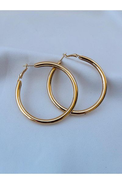 ESDE Big Size Hoop Steel Stylish Design Earrings