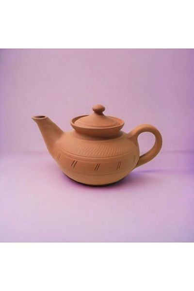 Generic إبريق شاي أنيق من ARK Dirtique سعة 650 مل مصنوع من الطين - تصميم مصنوع يدويًا من الطين الفخاري البسيط لتقديم الشاي بشكل أنيق