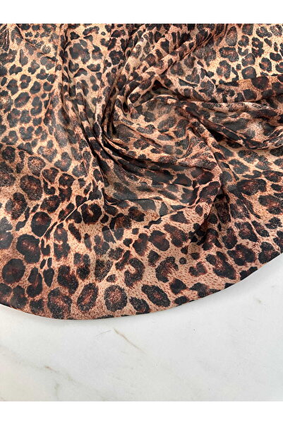 ipekkumaş Leopar Desen Şİfon Elbise Etek Gömlek Elbise Şal ÜRÜNÜMÜZ ADET OLARAK SATILIR 1 ADET 1 METRE