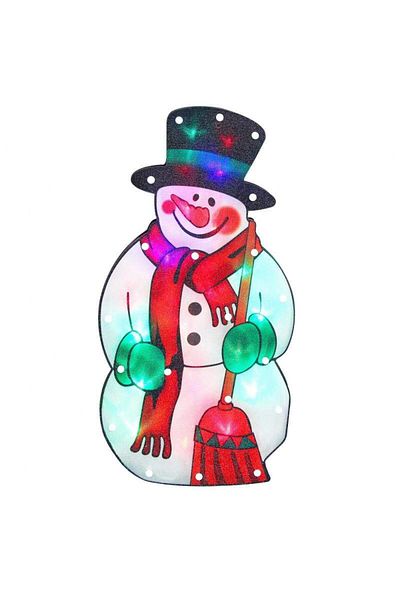 SIKS ® window decoration snowman ornament, LED lighting, multicolor