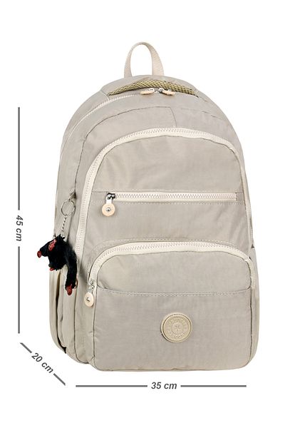 CANLOOR Waddell Cream Αδιάβροχο Crinkle Unisex καθημερινό σακίδιο πλάτης με άδεια-1002