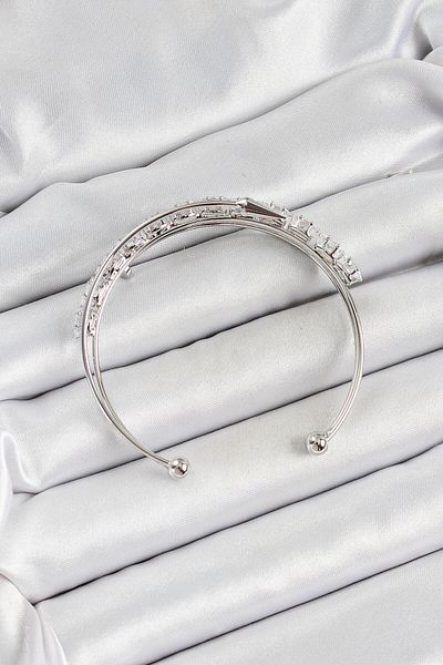 AfraBeauty Silver Color Barley Zircon Stone Women's Bracelet