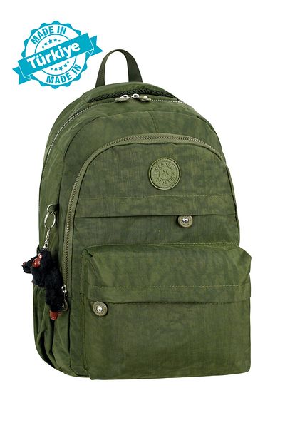 CANLOOR Waddell Khaki Green Licensed Water Resistant Crinkle Unisex Daily Backpack-1001