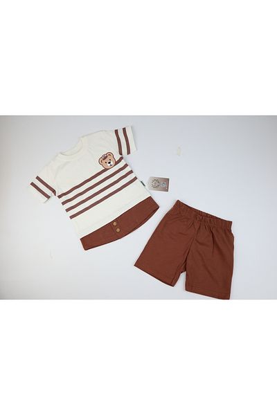 Vita Bella Luxe Baby Brown Bear Detailed Suit