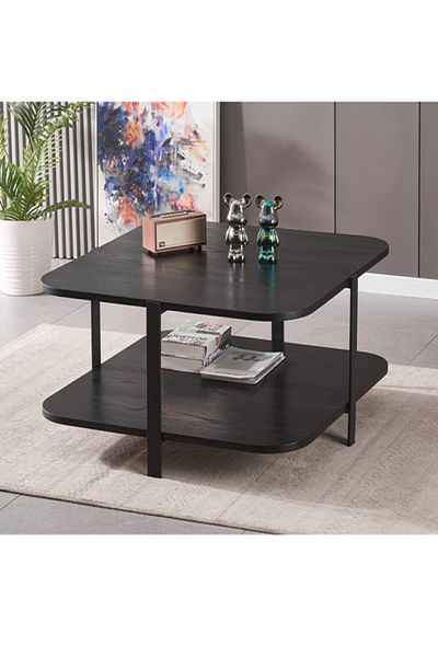 micasa Elegant and Modern Design 2-Tier Square Coffee Table