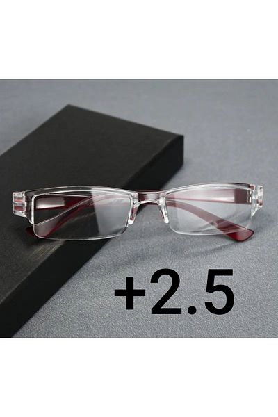 zhara tech Rimless Light Design Close Reading Glasses Blue Light Protection (+ 2 . 5)