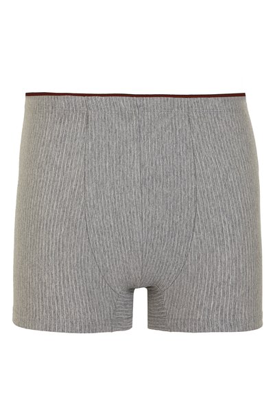 QKK Erkek Pamuklu Likralı Siyah-Açık Gri-Koyu Gri-Lacivert 4'lü Boxer