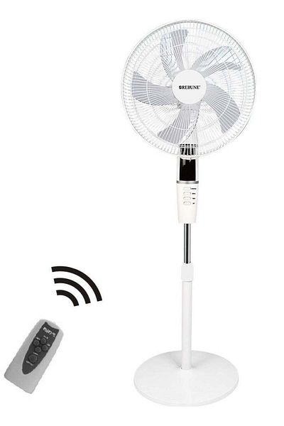 rebune REBUNE RSF-16-007 16-inch White Stand Fan with Remote