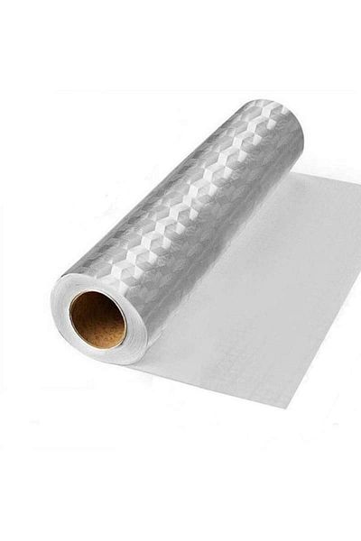 SIKS Folie de bucătărie autoadezivă, pentru protecția blatului, rolă, impermeabilă, 61 x 300 cm, argintie
