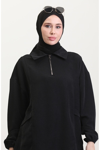 sefamerve Sports Tunic Pants Double Set 5090-02 Black