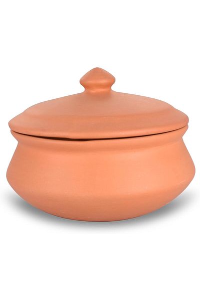 Generic ARK Terrapura Unglazed Clay Biryani Pot 700 ml. Mitti Handi for Briyani and home cooking. Handmade O