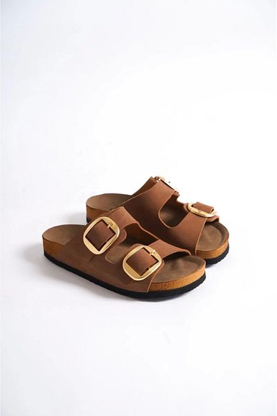PLN SHOES Unisex Orthopedic Sole Anatomical Slippers Double Strap Buckle Daily Comfortable Slippers