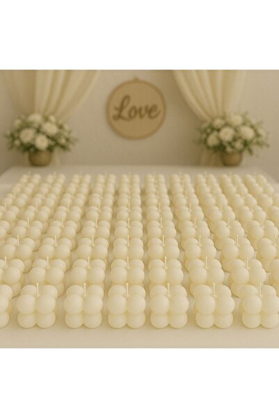 Artmental 100 Adet Söz ve Nişan Hediyeliği Bubble Mum |El Yapımı Özel Gün Mumu