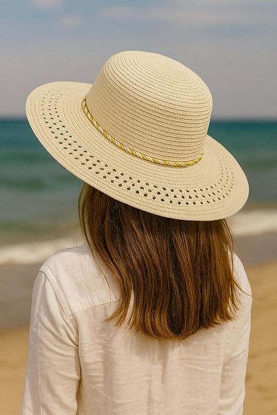 kabancım Women's Wide Brim Summer Straw Hat