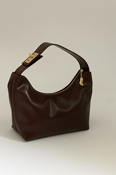 ROYAL LADYS Geantă de mână cu cataramă aurie cu fermoar