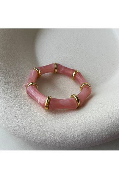 mos&more Pink Gold Elastic Bracelet