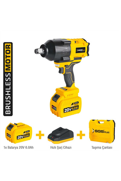 SGS Sgs5504 - 3/4 - 20 Volt 6 Amper 1200 Nm Tork Akülü Darbeli Somun Sıkma Sö...