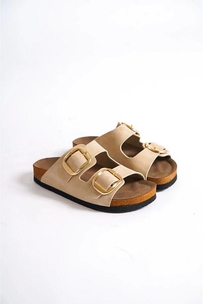 PLN SHOES Unisex Orthopedic Sole Anatomical Slippers Double Strap Buckle Daily Comfortable Slippers