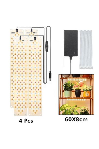 Generic مجموعة إضاءة LED للزراعة المتنامية مكونة من أربعة قطع مقاس 60 × 8