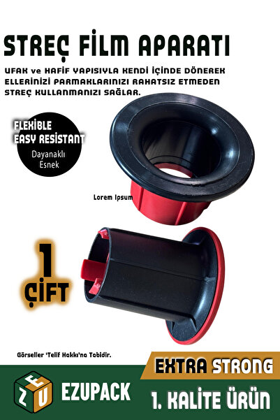 ASTOR AMBALAJ Streç Matik 1 Çift Palet Streç Film Naylon Sarma El Aparatı Pla...